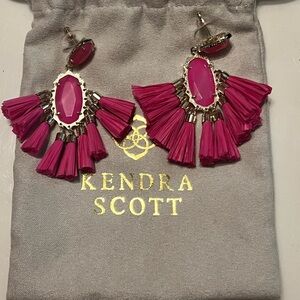 Kendra Scott Fuchsia Tassel Earrings